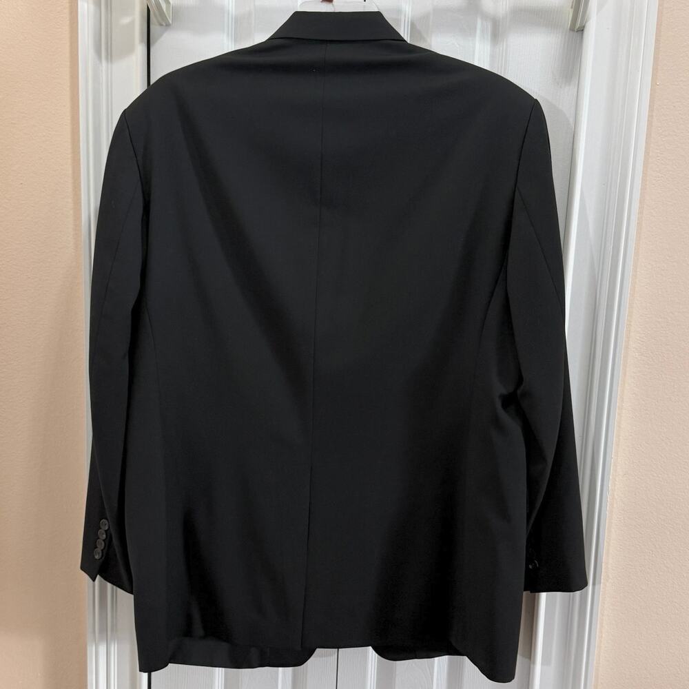 Vtg 90s Lauren Ralph Lauren 46R wool two-button suit jacket blazer charcoal. - Picture 5 of 9